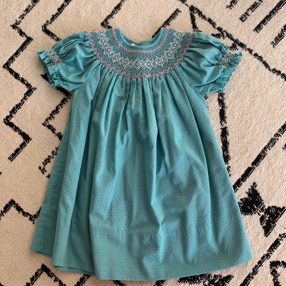 Girls smocked dress
